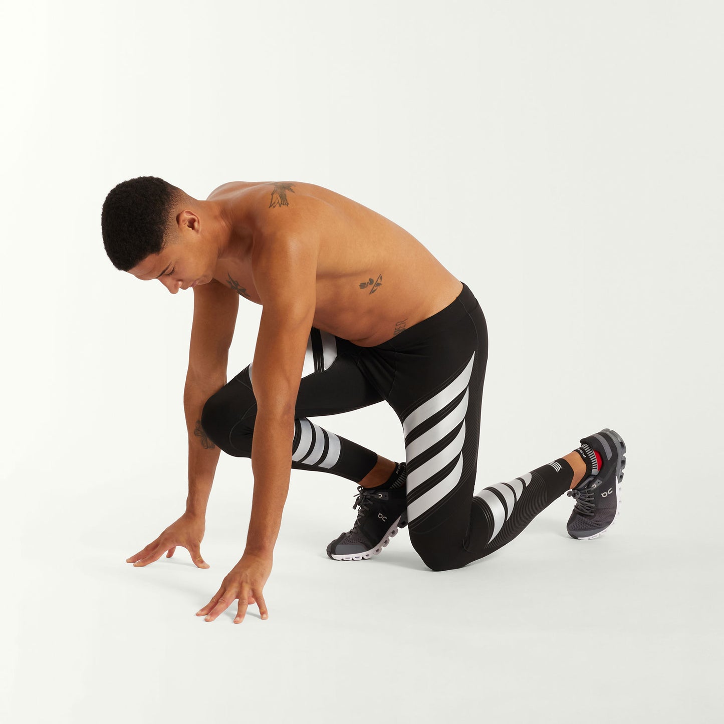 PRESSIO Power Tights - Herre - Svart/Sølv