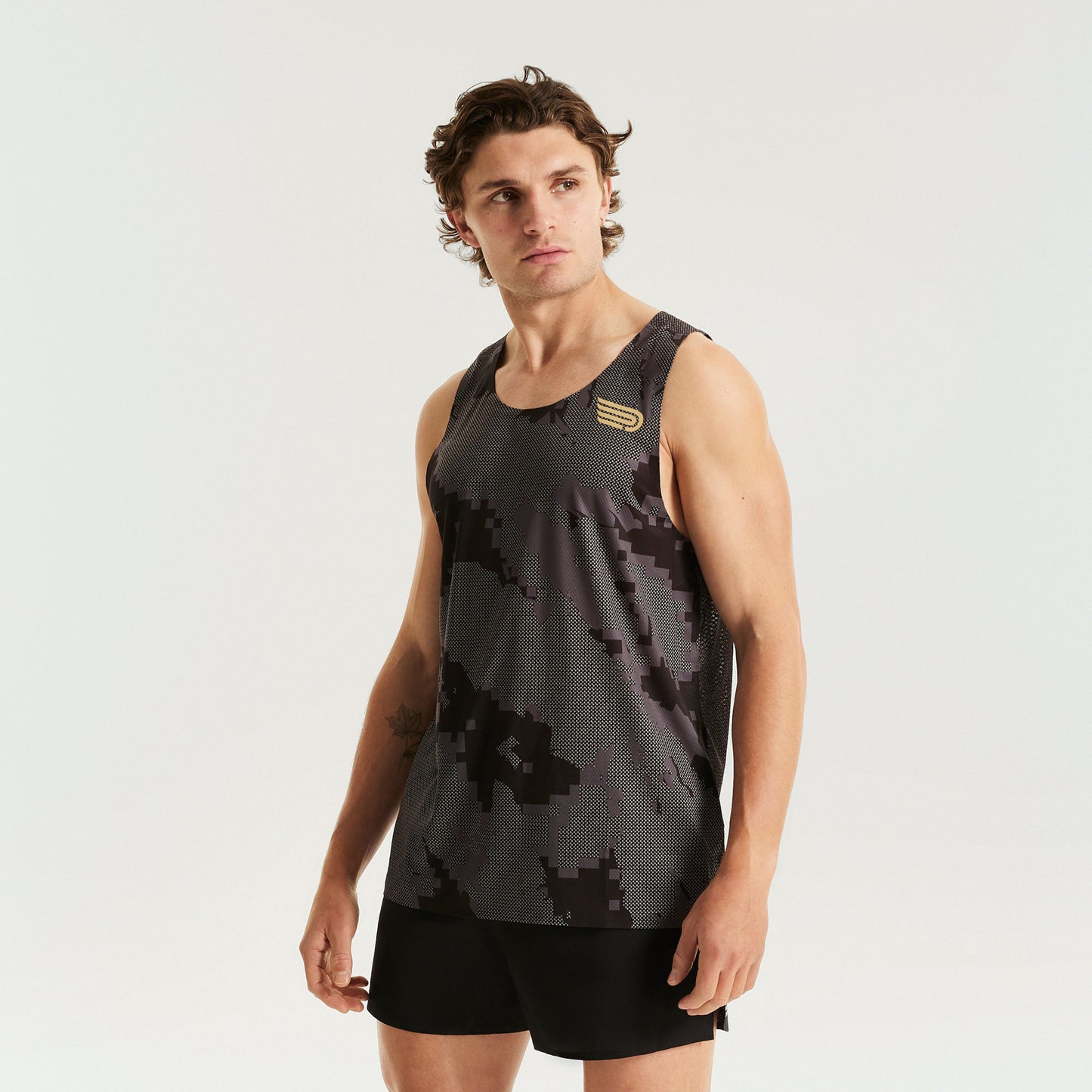 PRESSIO Run Elite Singlet - Herre - Svart Camo