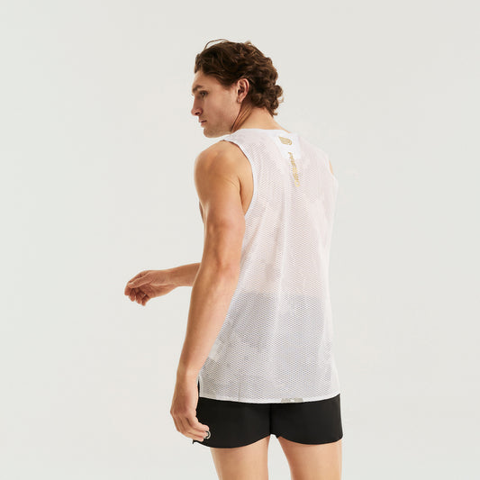 PRESSIO Run Elite Singlet - Herre - Hvit Camo