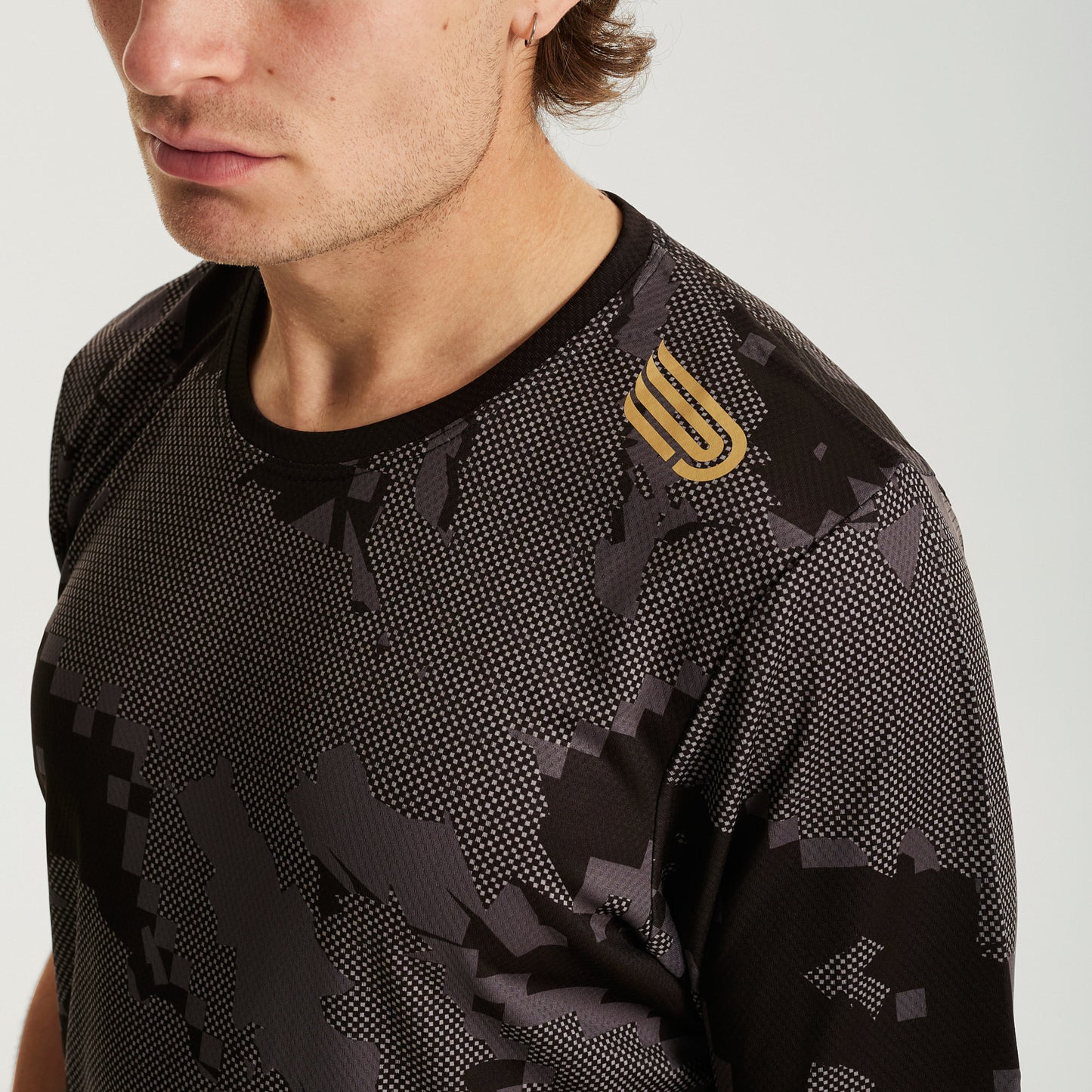 PRESSIO Run Elite Kortermet T-skjorte - Herre - Svart Camo
