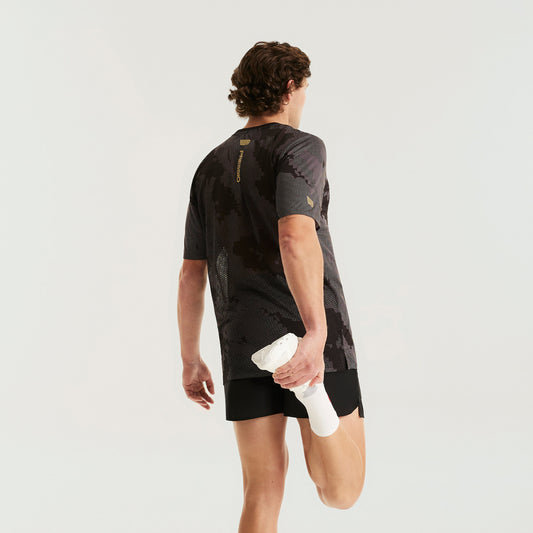 PRESSIO Run Elite Kortermet T-skjorte - Herre - Svart Camo