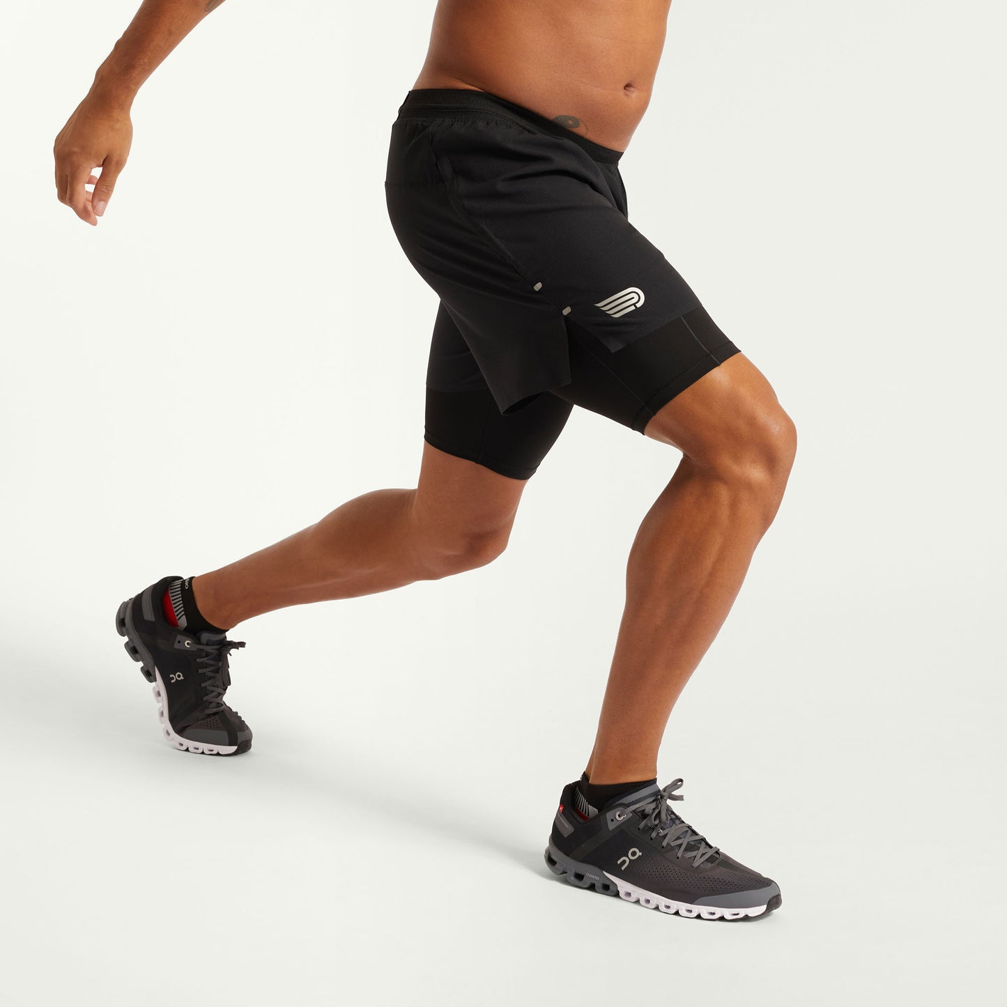 PRESSIO Run Elite 2in1 4.5" Shorts - Herre - Svart