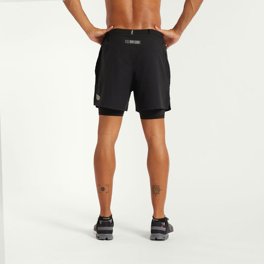 PRESSIO Run Elite 2in1 4.5" Shorts - Herre - Svart