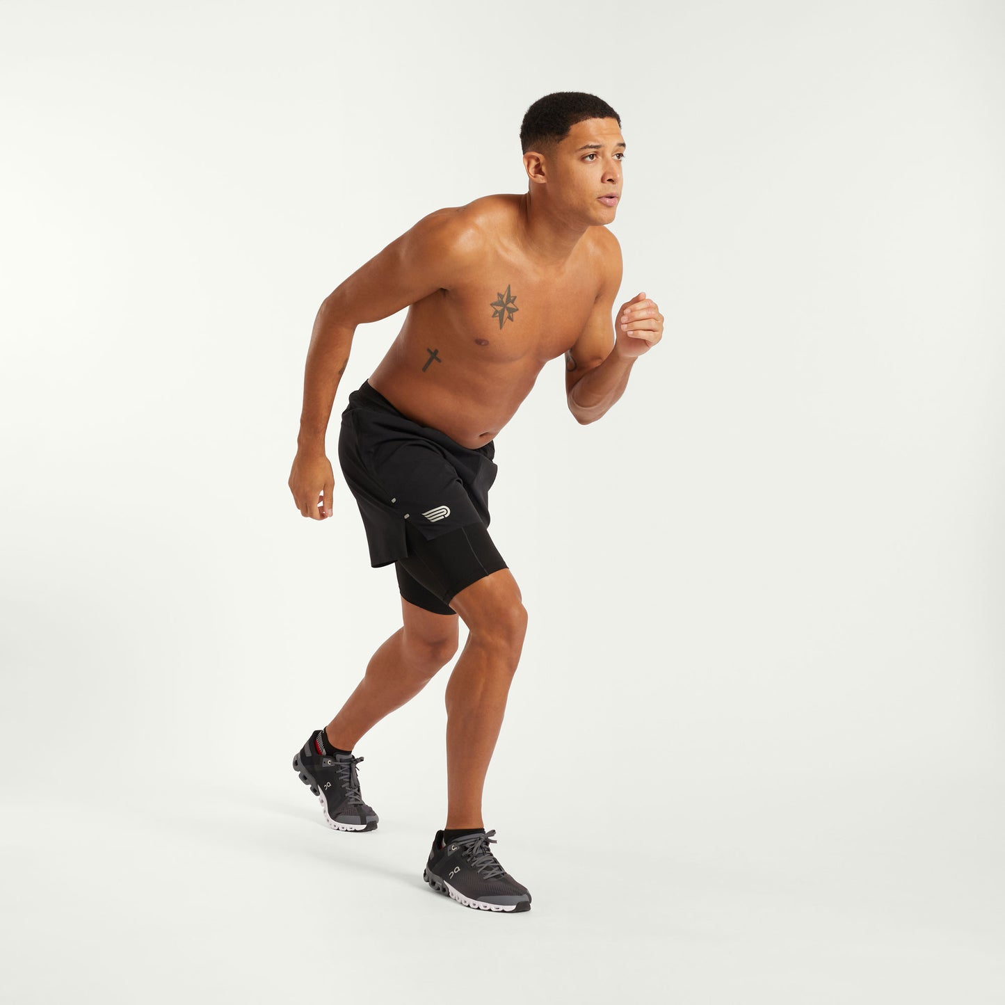PRESSIO Run Elite 2in1 4.5" Shorts - Herre - Svart
