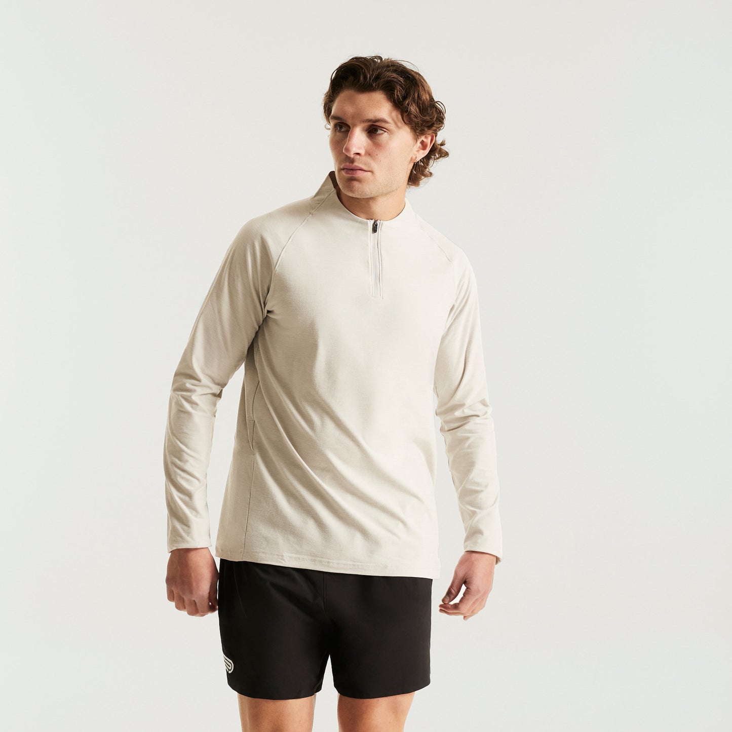 Pressio Recon 1/4 Zip - Herre - Lysegrå