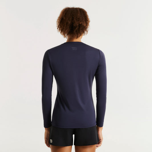 PRESSIO Sustain Langermet T-skjorte - Dame - Marineblå