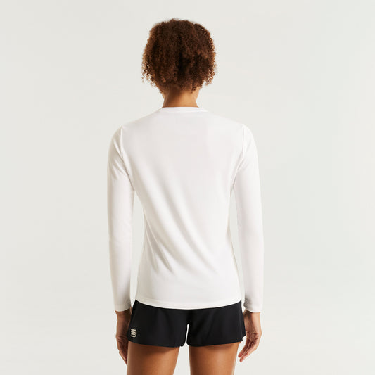 PRESSIO Sustain Langermet T-skjorte - Dame - Hvit