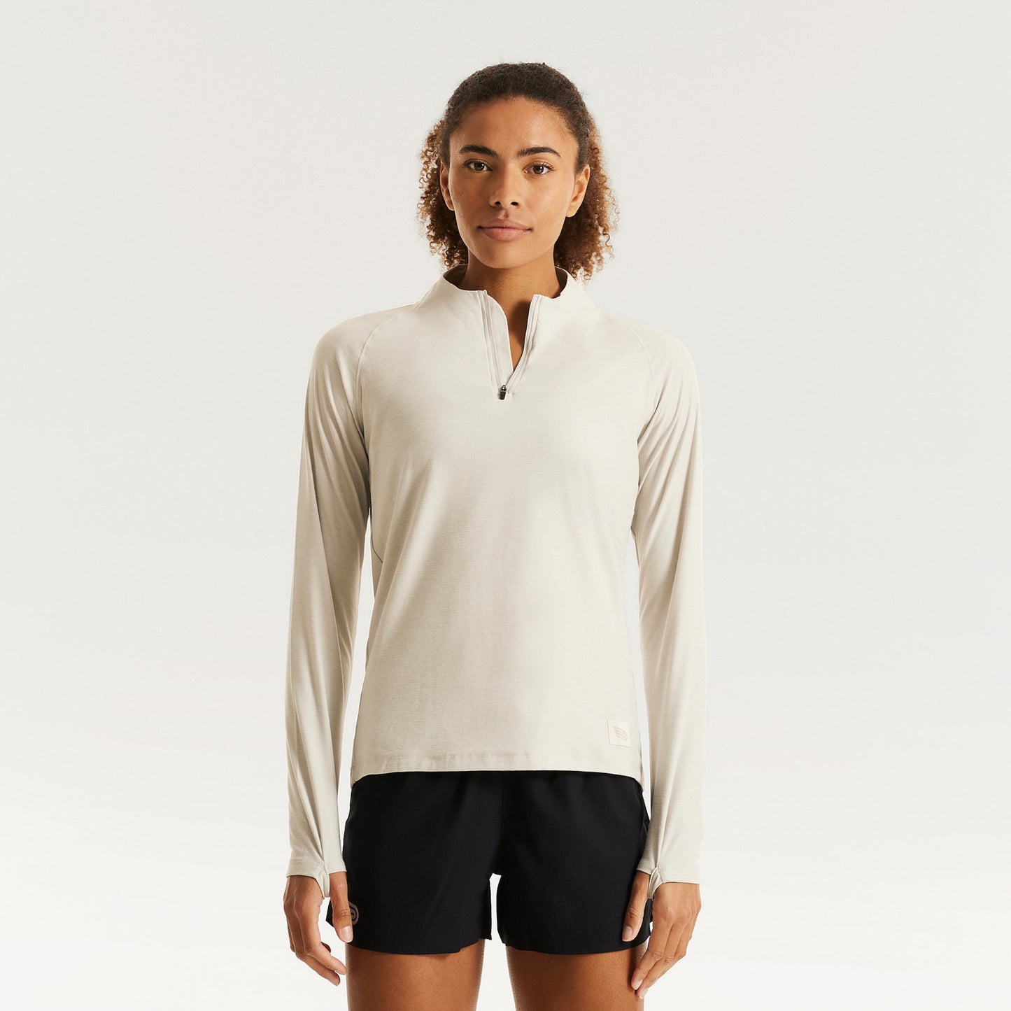Pressio Recon 1/4 Zip - Dame - Lysegrå
