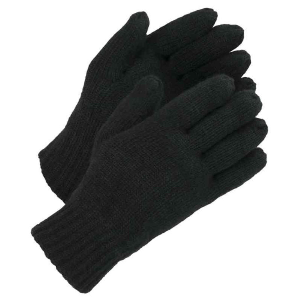 Uno - Strikket vante i ull - Svart