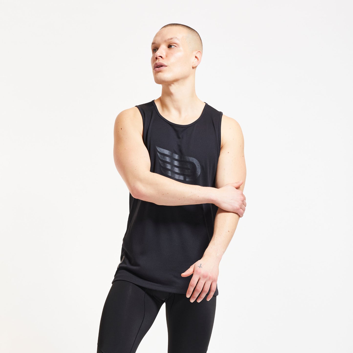 PRESSIO Hāpai Singlet - Herre - Svart/Matt