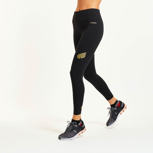 PRESSIO BIO Tights | Mid-Rise - Dame - Svart