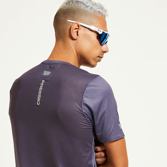 PRESSIO Ārahi Kortermet T-skjorte - Herre - Mørkegrå