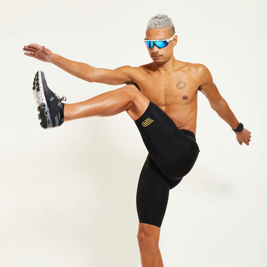 PRESSIO BIO Kort Løpetights - Herre - Svart