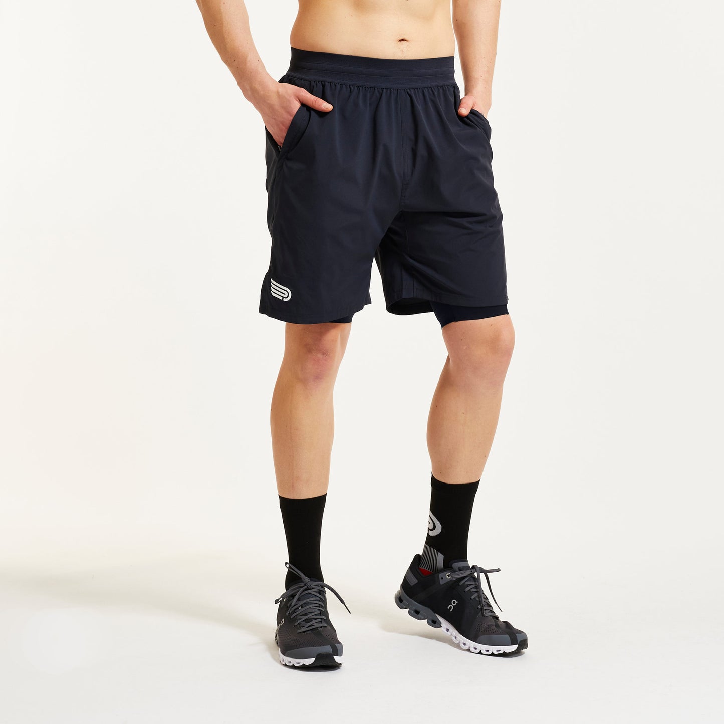 PRESSIO Core 2in1 7" Short - Herre - Marineblå