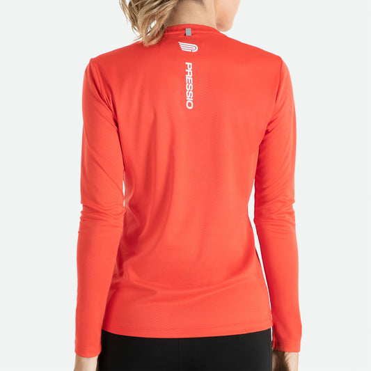 PRESSIO Hāpai Langermet T-skjorte - Dame - Rød