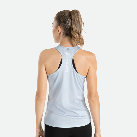 PRESSIO Hāpai Singlet - Razorback - Dame - Lysegrå