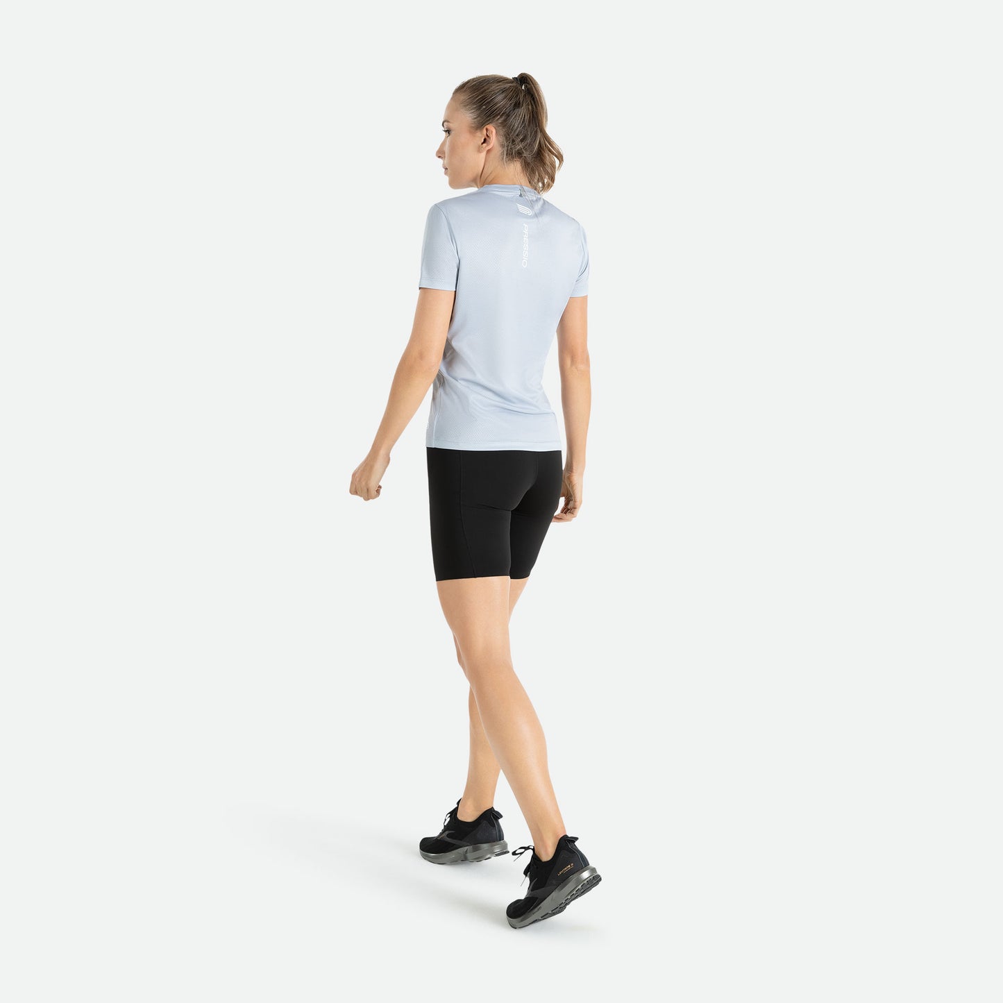 PRESSIO Hāpai Kortermet T-skjorte - Dame - Lysegrå