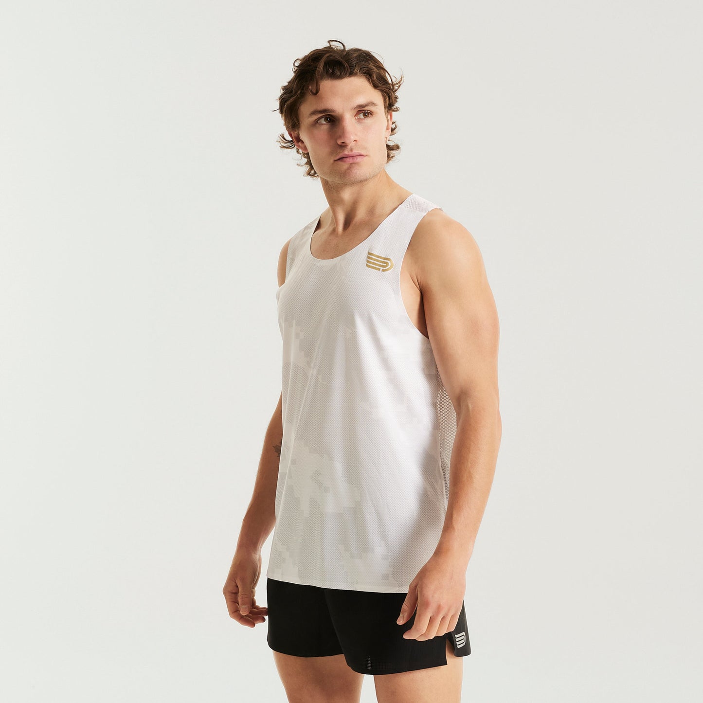 PRESSIO Run Elite Singlet - Herre - Hvit Camo