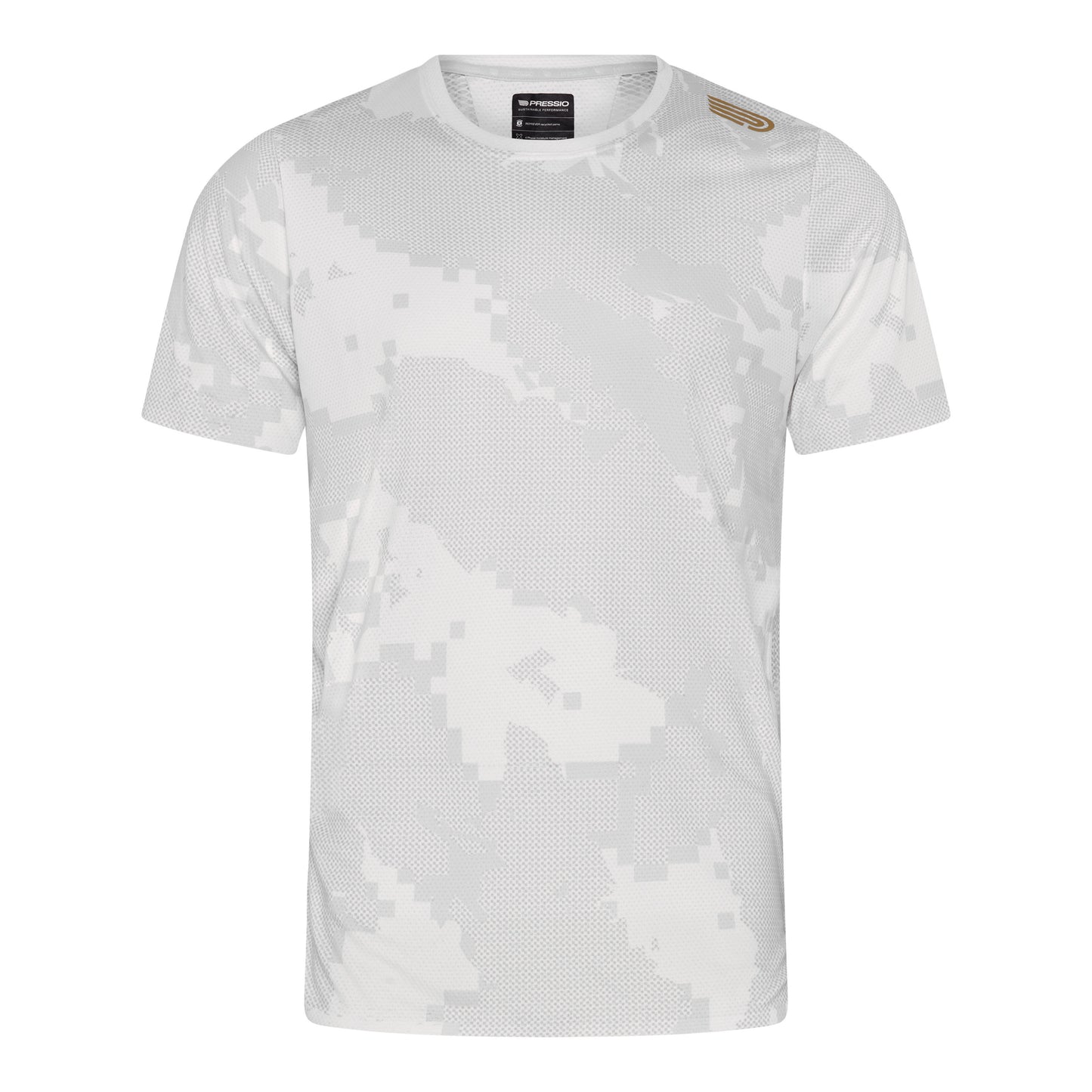 PRESSIO Run Elite Kortermet T-skjorte - Herre - Hvit Camo