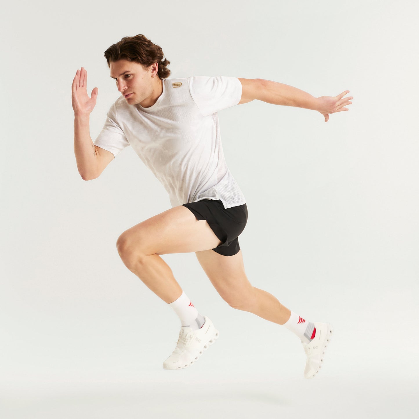 PRESSIO Run Elite Kortermet T-skjorte - Herre - Hvit Camo