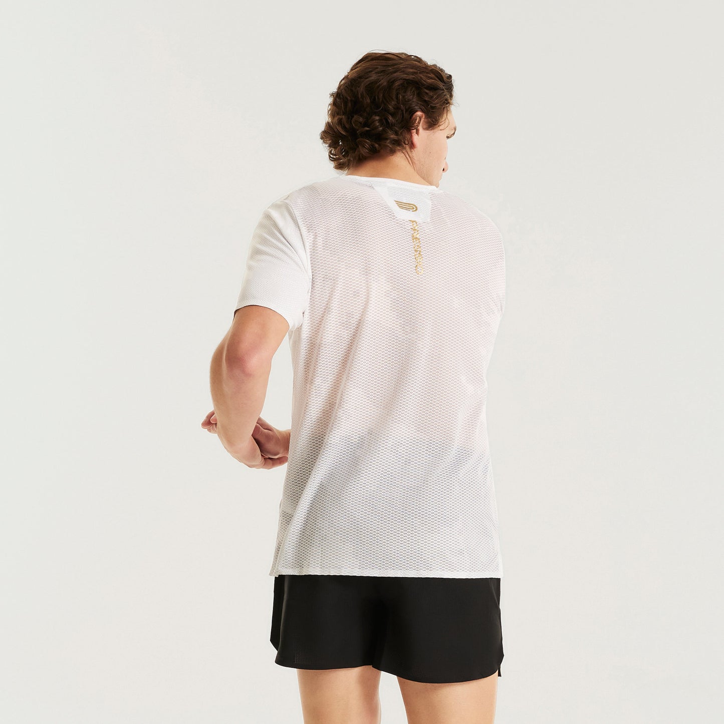 PRESSIO Run Elite Kortermet T-skjorte - Herre - Hvit Camo