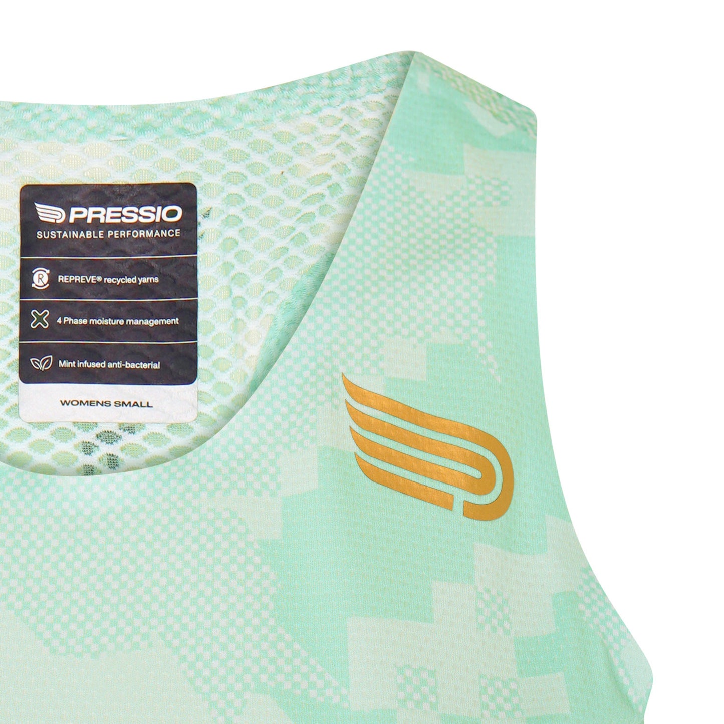 PRESSIO Run Elite Singlet - Dame - Mint Camo