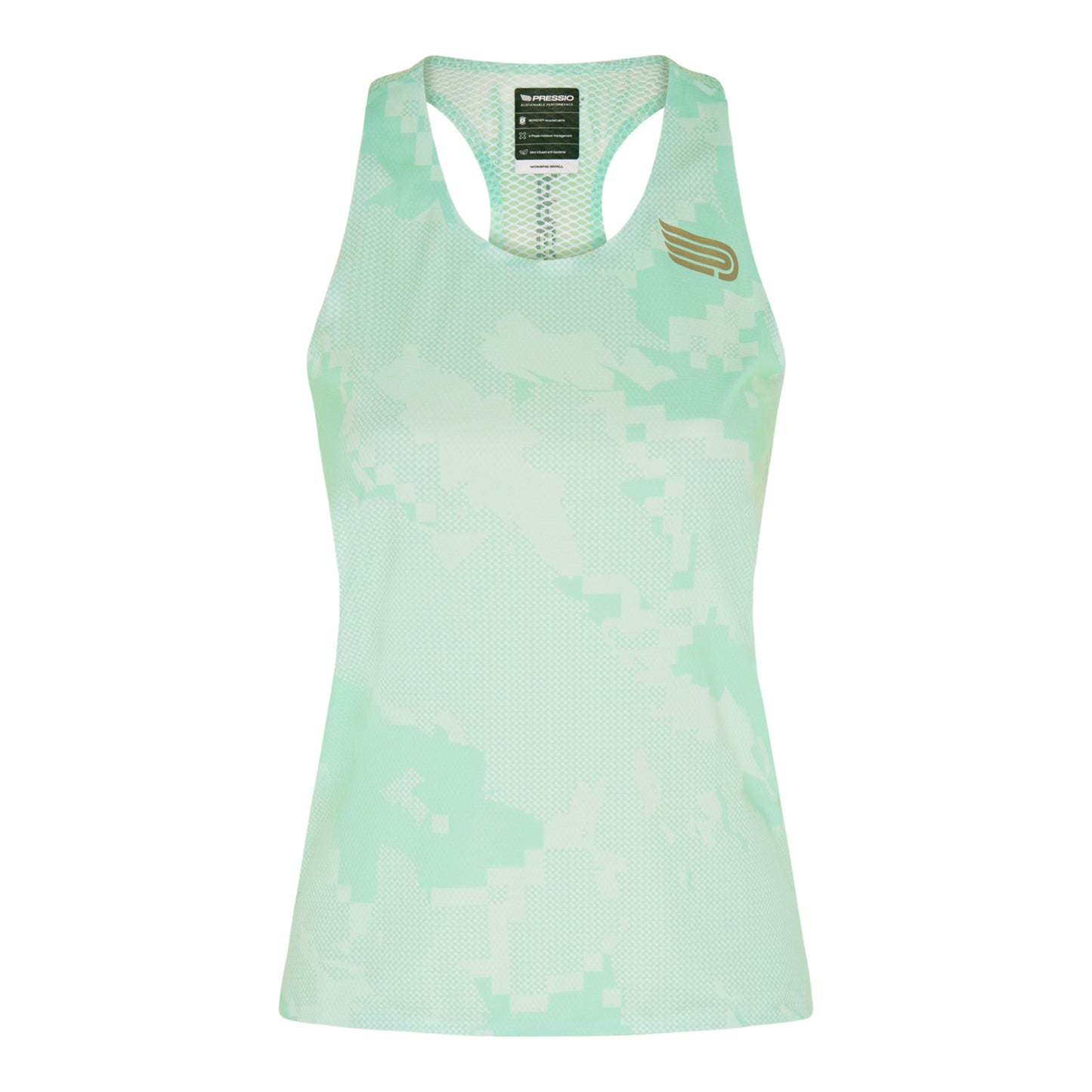 PRESSIO Run Elite Singlet - Dame - Mint Camo