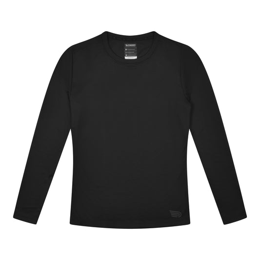 PRESSIO Sustain Langermet T-skjorte - Dame - Svart
