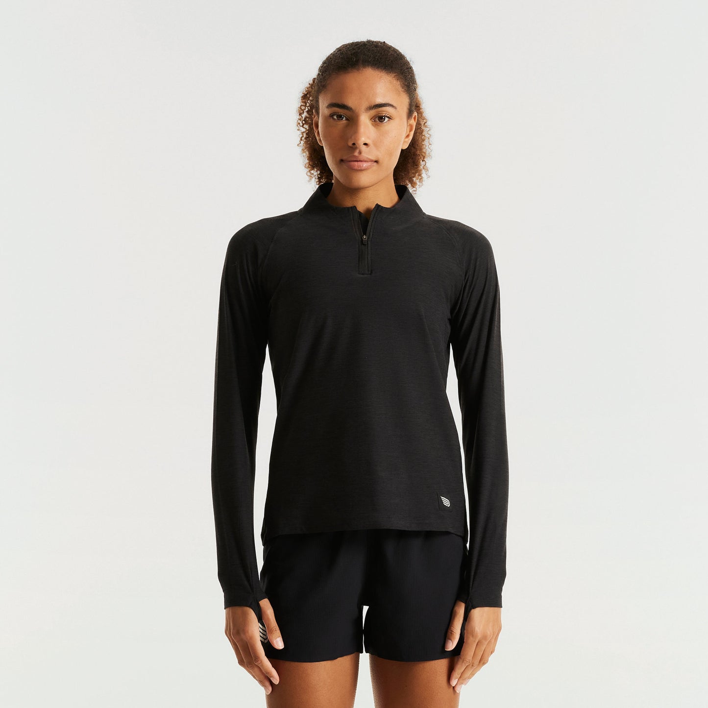Pressio Recon 1/4 Zip - Dame - Svart