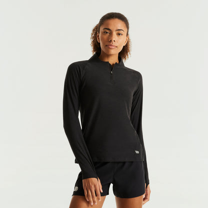 Pressio Recon 1/4 Zip - Dame - Svart