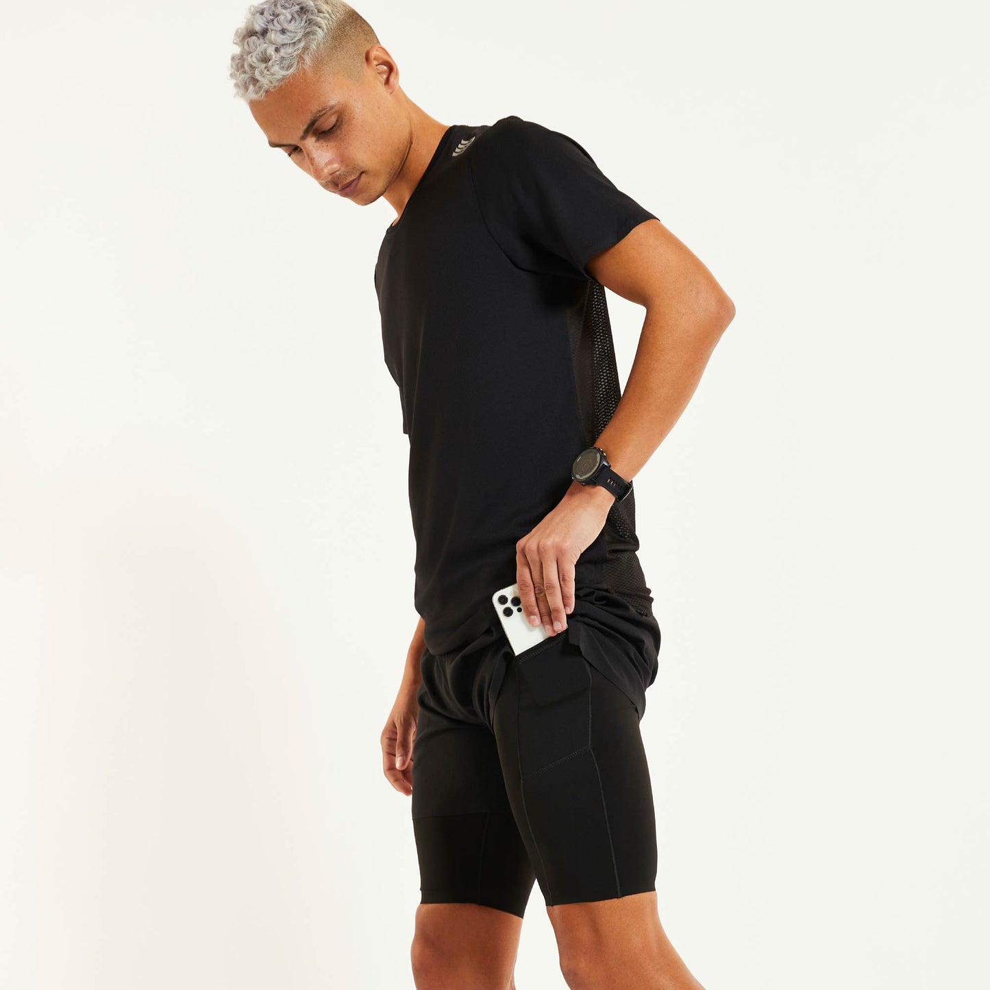 PRESSIO Ārahi 2in1 4.5" Shorts - Herre - Svart
