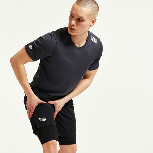 PRESSIO Core 2in1 7" Short - Herre - Svart