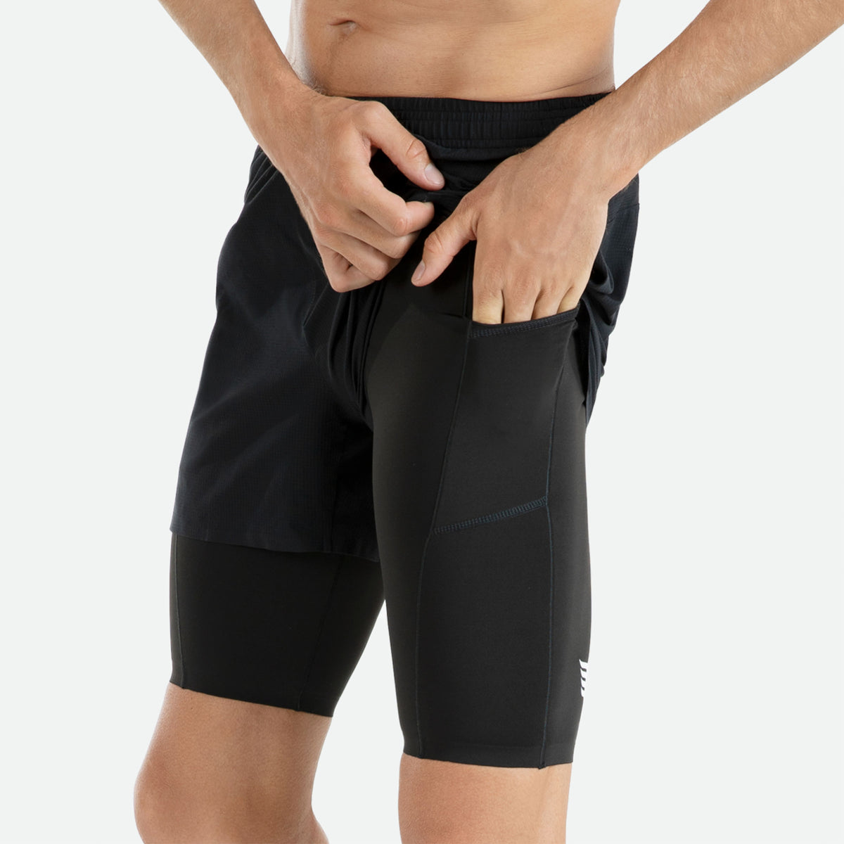 PRESSIO Ārahi 2in1 4.5’ Shorts - Svart