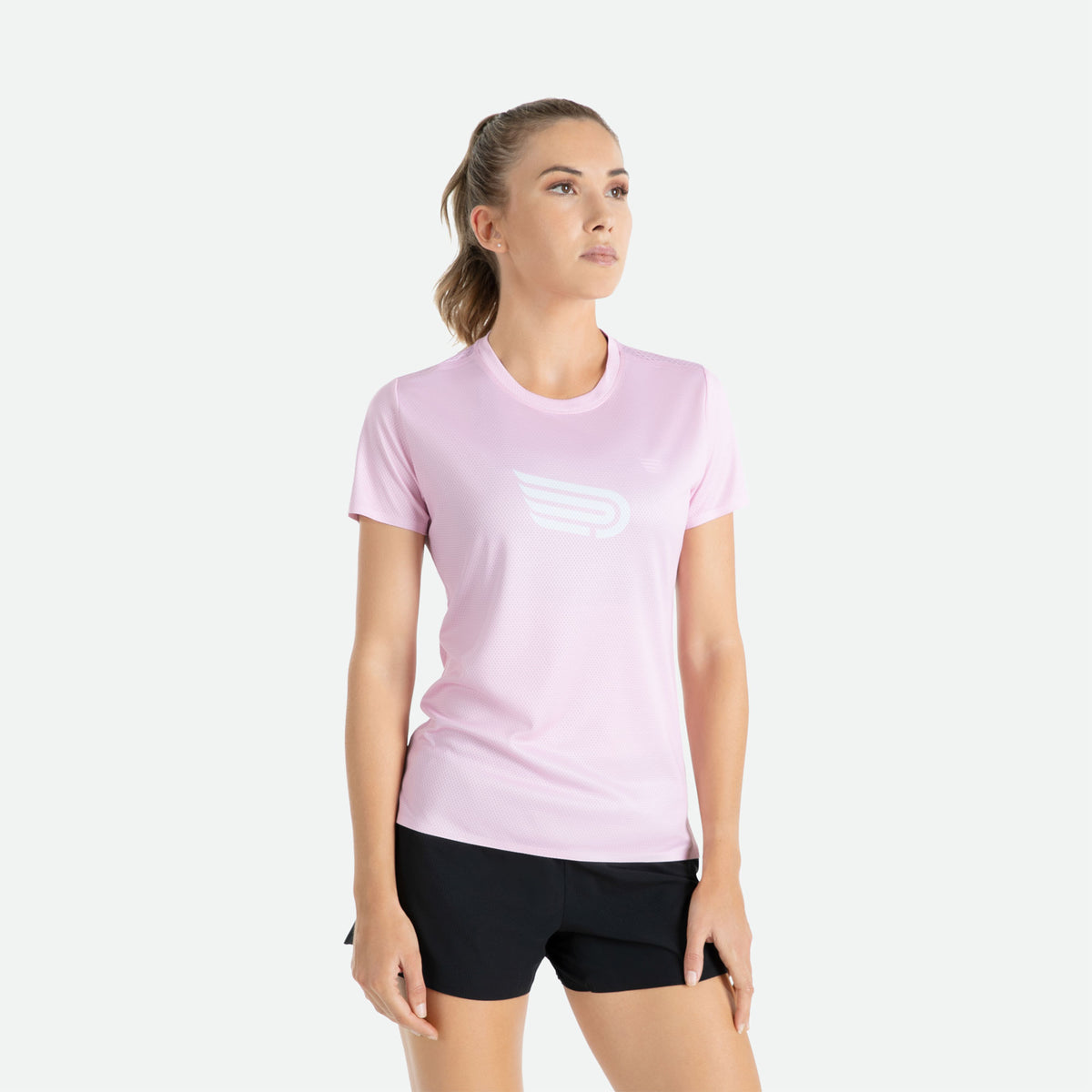 PRESSIO Ārahi Kortermet T-skjorte - Lys rosa