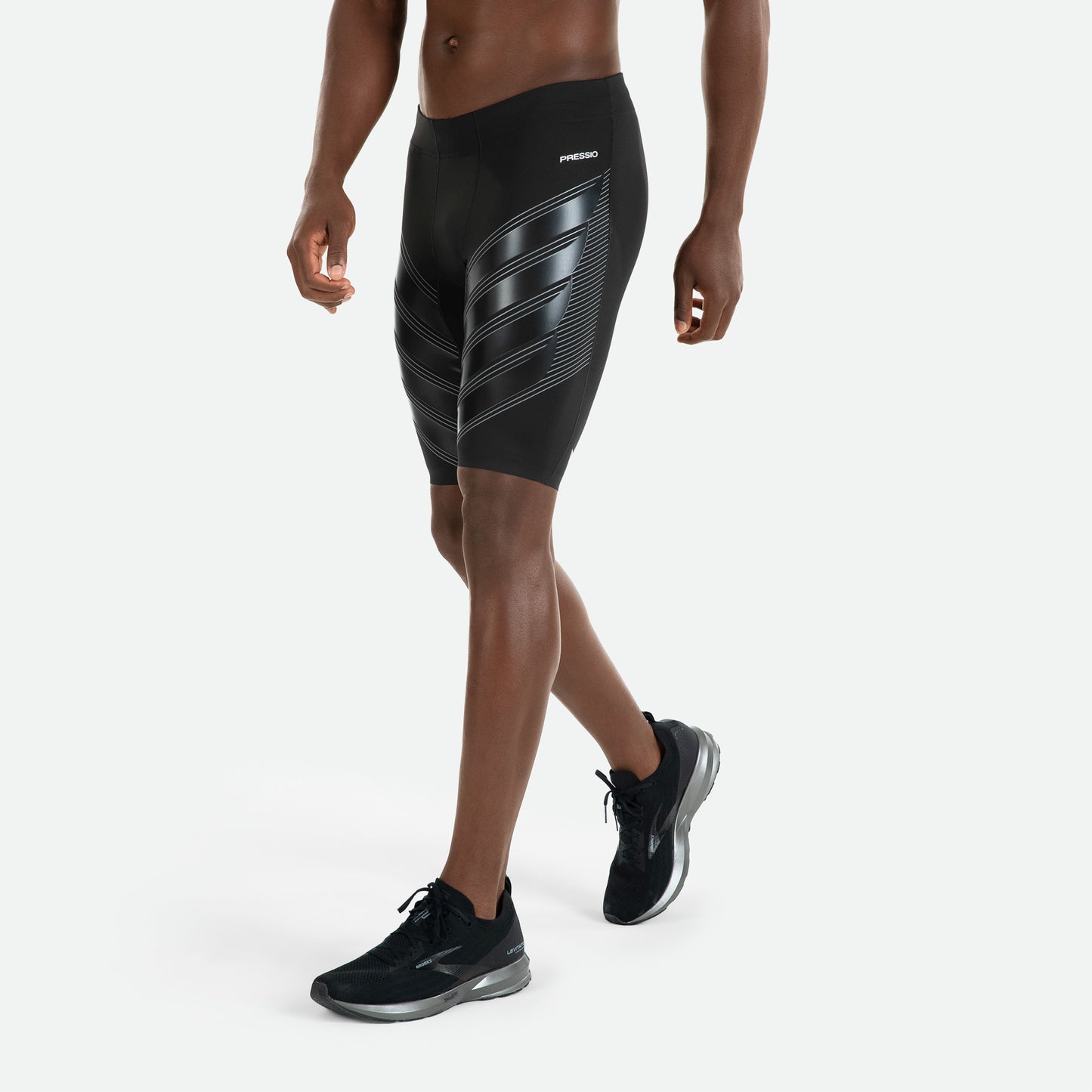 PRESSIO Power Kort Tights - Herre - Svart