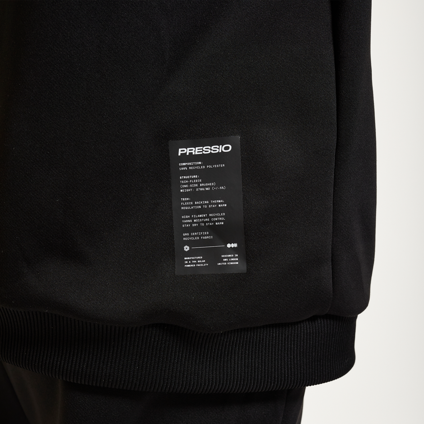 PRESSIO Renew Hoodie - Herre - Svart