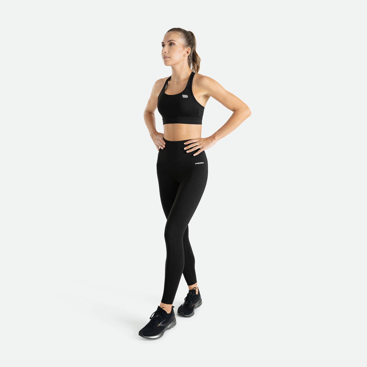 PRESSIO Core Mid-Impact Bra - Svart