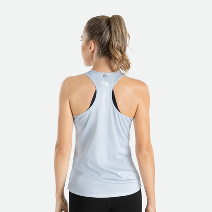 PRESSIO Hāpai Singlet - Razorback - Dame - Lys grå