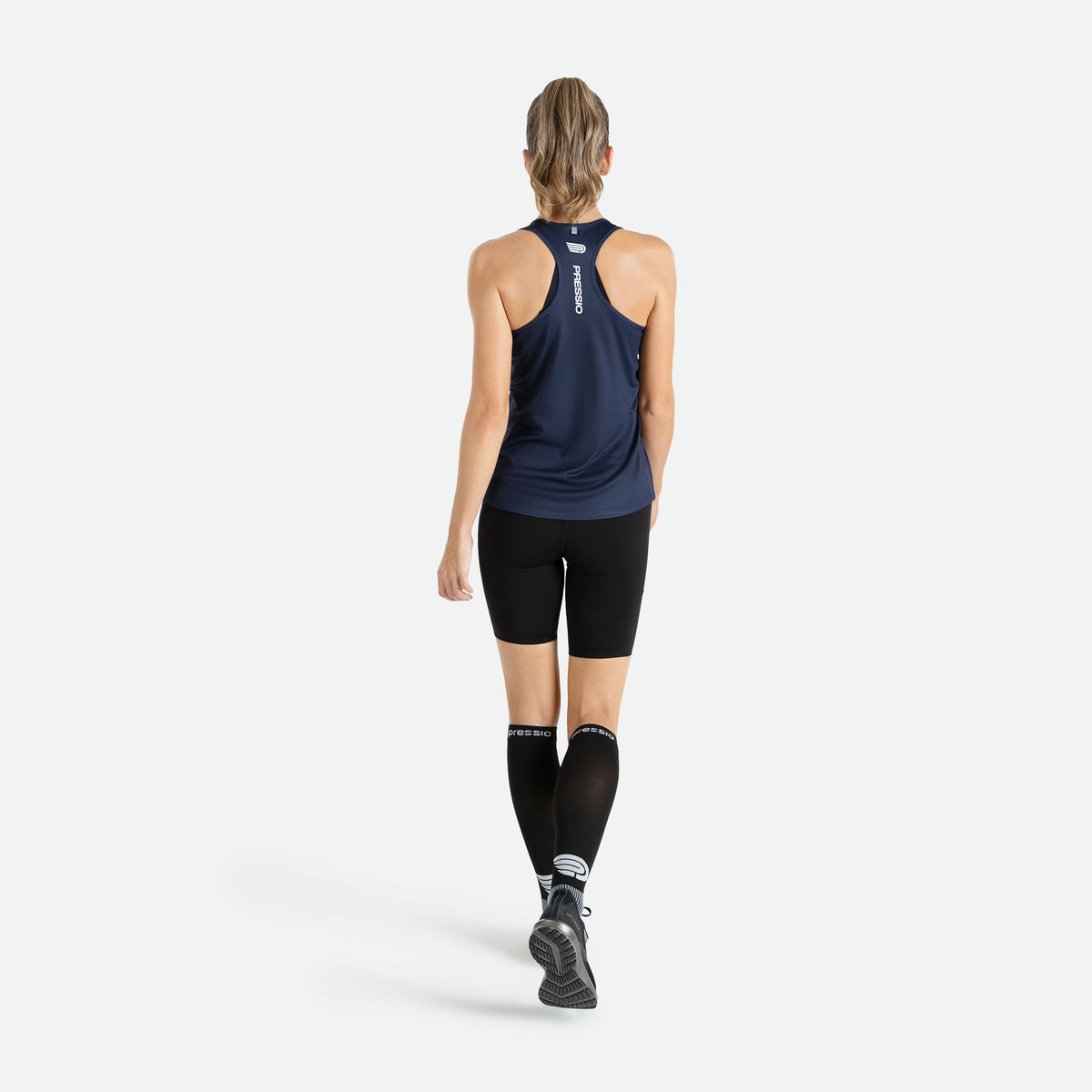 PRESSIO Hāpai Singlet - Razorback - Marine blå
