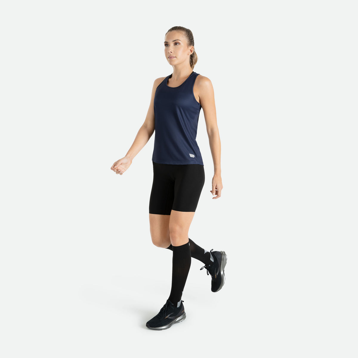 PRESSIO Hāpai Singlet - Razorback - Marine blå