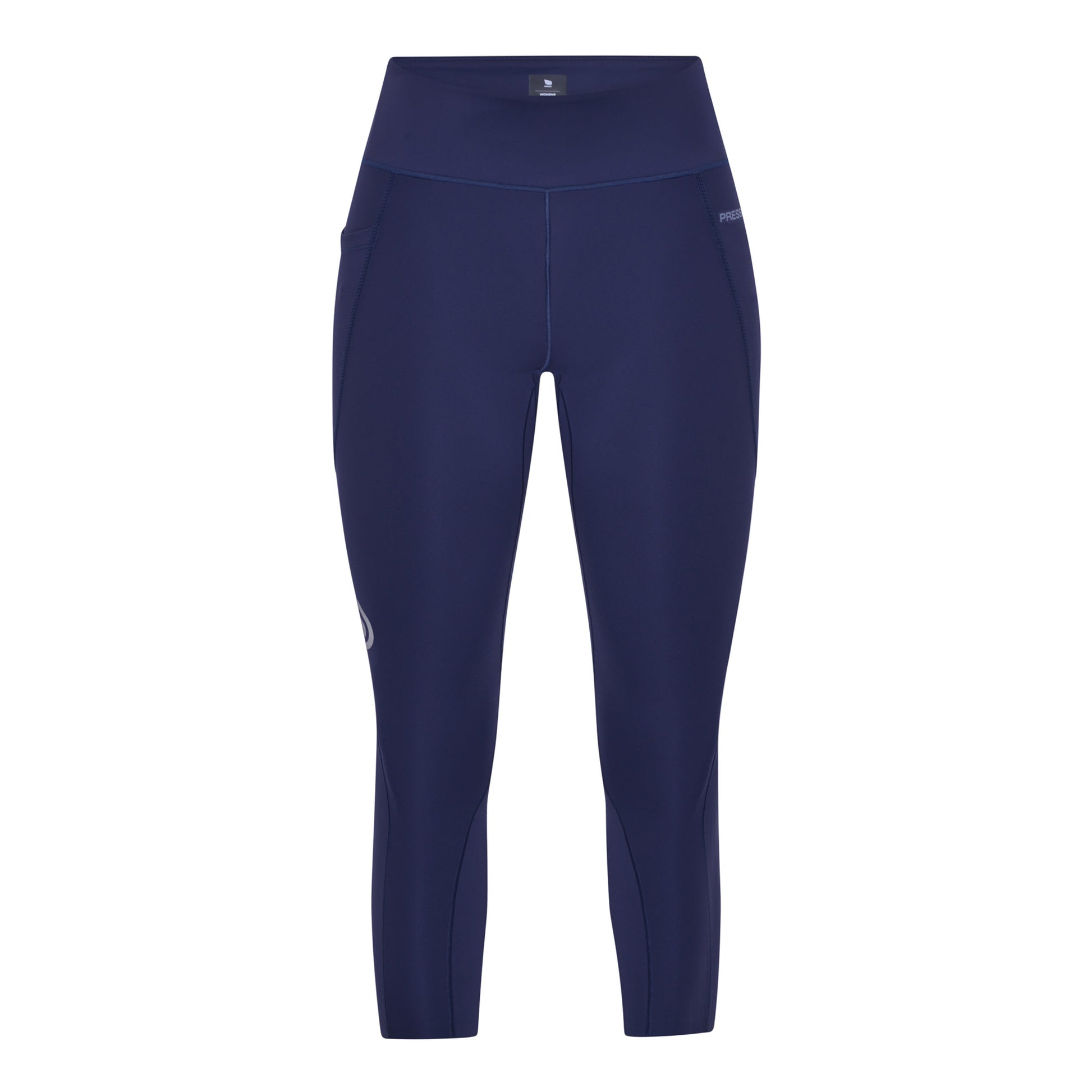 Pressio RE 7/8 tights for dame i fargen marineblå. Mid-rise. Bilde tatt forfra.