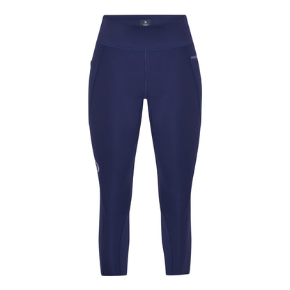 Pressio RE 7/8 tights for dame i fargen marineblå. Mid-rise. Bilde tatt forfra.