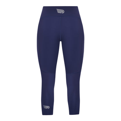 Pressio RE 7/8 tights for dame i fargen marineblå. Mid-rise. Bilde tatt bakfra.