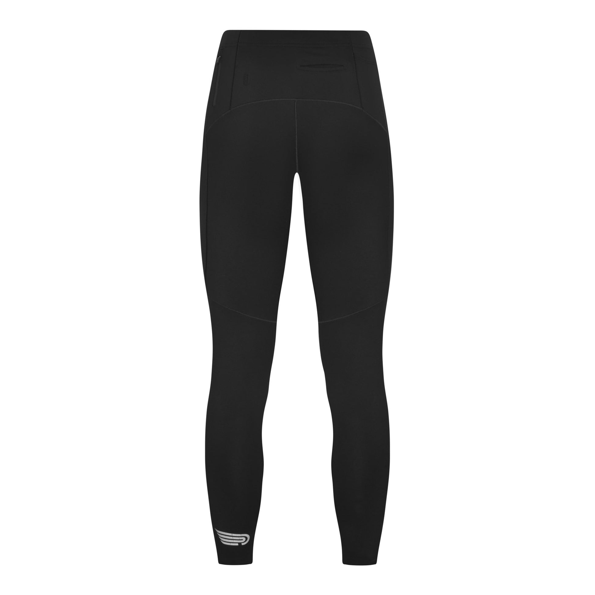 Pressio løpetights for dame i fargen svart. Low-rise. Bilde av baksiden.